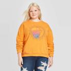 Women's Plus Size Sunset Moon Flower Sweatshirt - Fifth Sun (juniors') - Gold 1x, Women's,