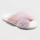 Women's Paris Crossband Fur Slippers - Stars Above Lavender