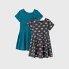 Toddler Girls' 2pk Rainbow Dress - Cat & Jack Gray/teal