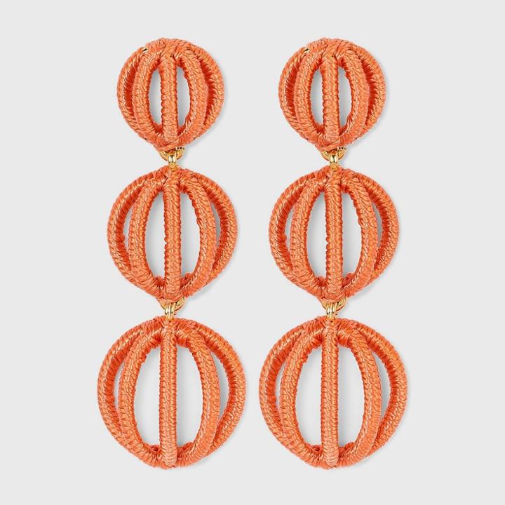 Sugarfix By Baublebar Cut-out Ball Drop Earrings - Orange