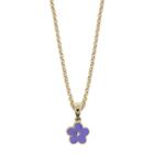 Distributed By Target Ellen 18k Gold Overlay Enamel Flower Pendant - Lavender, Girl's