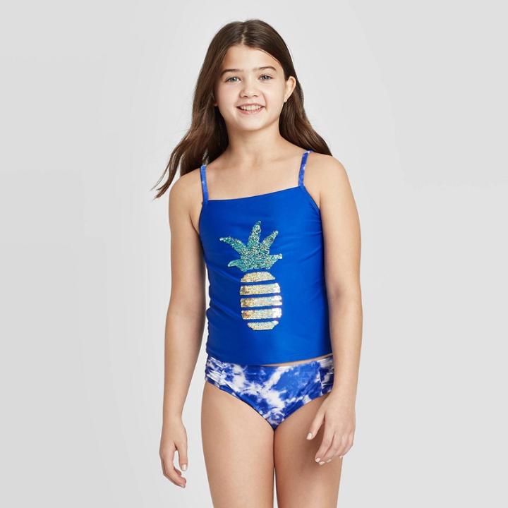 Girls' Pina Party Tankini Sets - Cat & Jack Blue
