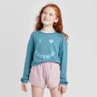 Girls' Printed Pullover - Art Class Blue S, Girl's,