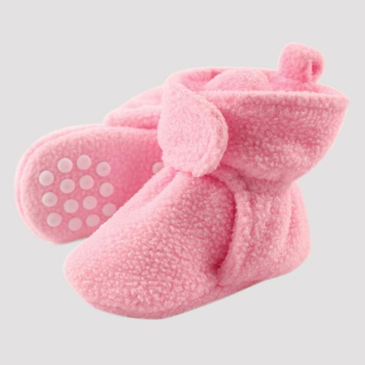 Luvable Friends Baby Girls' Fleeced Lined Scooties - Light Pink 12-18m,