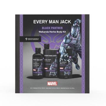 Every Man Jack Black Panther Wakanda Herbs Body Kit - 24.5 Fl Oz/3pk