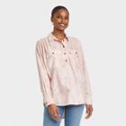 Women's Long Sleeve Button-down Shirt - Universal Thread Blush