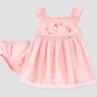 Baby Girls' Floral Tulle Dress - Just One You Made By Carter's Pink Newborn