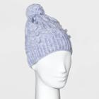 Women's Popcorn Cable Pom Beanie - Universal Thread Lavender One Size, Purple