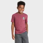 Boys' Short Sleeve Peace Front & Back Graphic T-shirt - Cat & Jack Berry Red