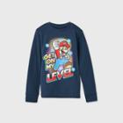 Boys' Nintendo Mario 'get On My Level' T-shirt - Blue