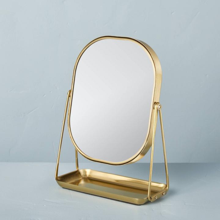 Hearth & Hand With Magnolia Brass Vanity Flip Mirror With Tray - Hearth & Hand With