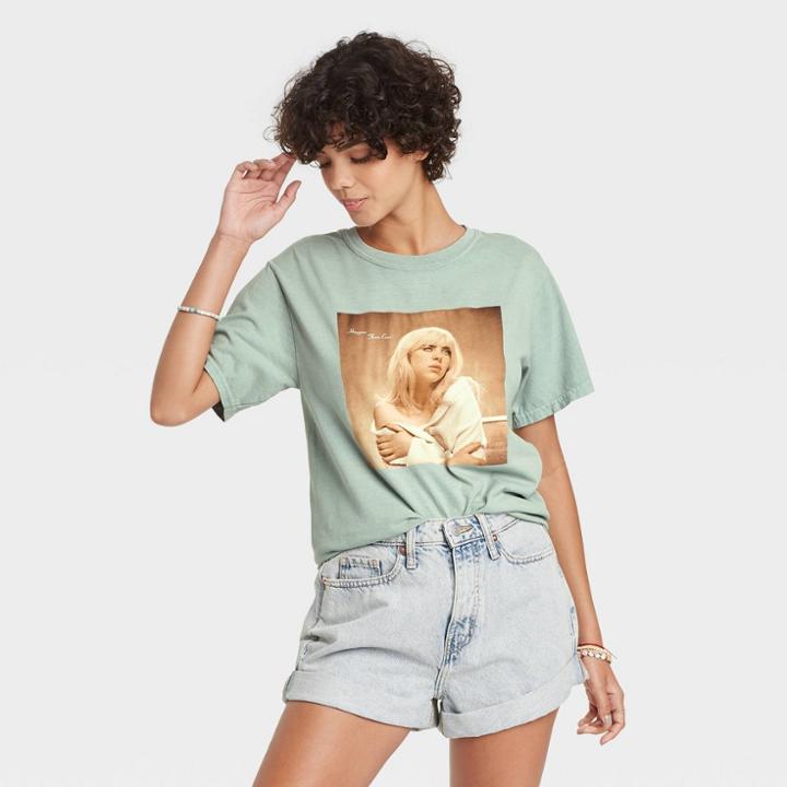 Women's Billie Eilish Happier Than Ever Short Sleeve Graphic T-shirt - Blue