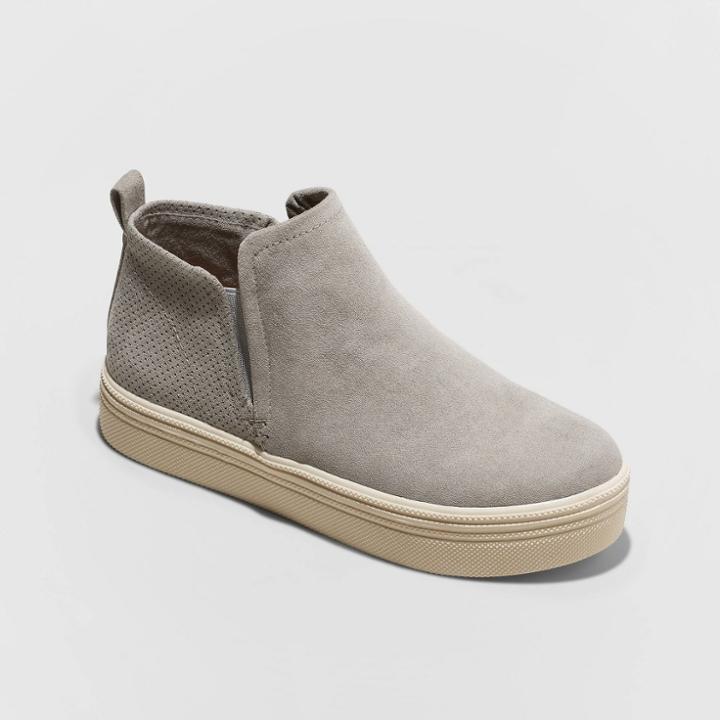Women's Liz Microsuede Sneakers - Universal Thread Gray