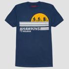 Men's Stranger Things Hawkins Indiana Short Sleeve T-shirt - North Blue