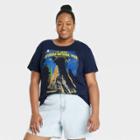 Modern Lux Women's Plus Size Sequoia National Park Short Sleeve Graphic Boyfriend T-shirt - Blue