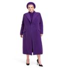Women's Plus Size Tailored Long Overcoat - Sergio Hudson X Target Purple