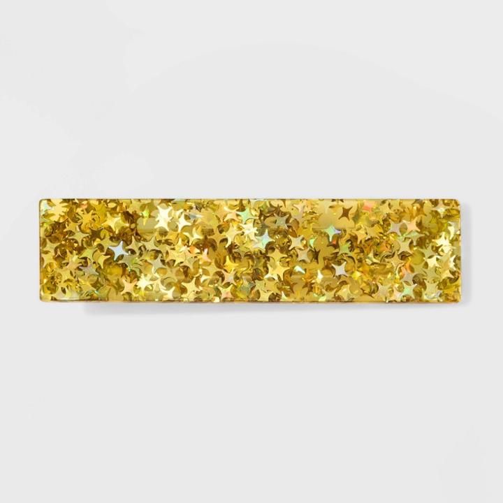 Target Acrylic Metallic Stars Metal Automatic Barrette - Wild Fable Gold, Women's