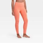 Women's High-rise Cozy Spacedye 7/8 Leggings - Joylab Peach Orange