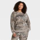 United States Army Women's Plus Size Army Graphic Sweatshirt - Green Camo