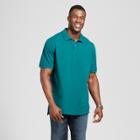Men's Big & Tall Standard Fit Short Sleeve Loring Polo Shirt - Goodfellow & Co Teal (blue) 5xbt,
