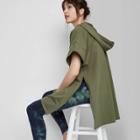 Women's Hooded Pullover - Wild Fable Olive One Size, Green
