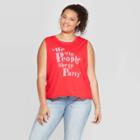 Women's Plus Size We The People Like To Party Tank Top - Zoe+liv (juniors') - Red