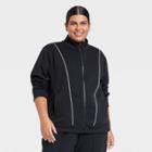 Women's Plus Size Track Jacket - Ava & Viv Black X