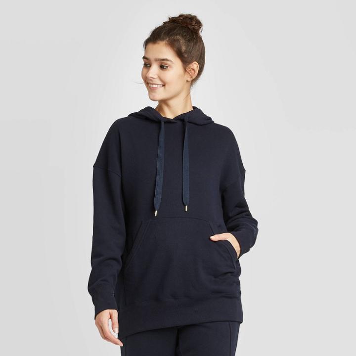 Women's Drawstring Fleece Hoodie - Joylab Navy