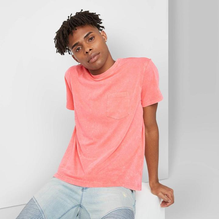 Men's Regular Fit Short Sleeve T-shirt - Original Use Coral Xs,