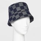 Women's Denim Check Print Bucket Hat - Wild Fable Blue