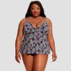 Dreamsuit By Miracle Brands Women's Tankini Top - Dreamsuit By Miracle Paisley Navy