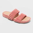 Women's Kyla Corduroy Two Band Sandals - Universal Thread Pink