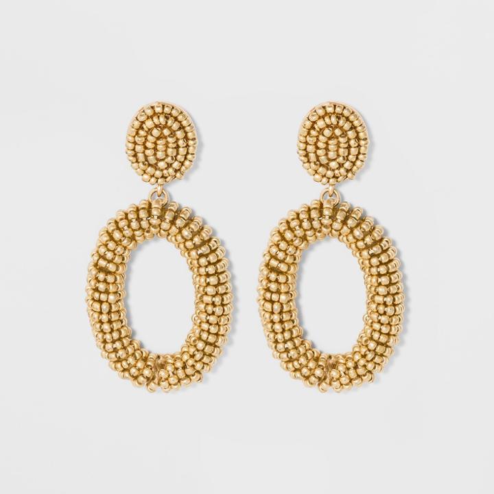 Sugarfix By Baublebar Beaded Hoop Earrings - Gold, Girl's