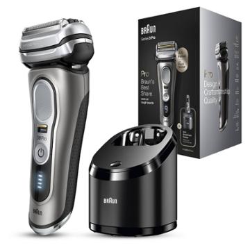Braun Series 9 Pro 9465cc Electric Foil Shaver With Prolift Beard Trimmer + Clean & Charge Smartcare Center