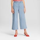 Women's Striped Wide Leg Spring Trouser - Who What Wear Blue