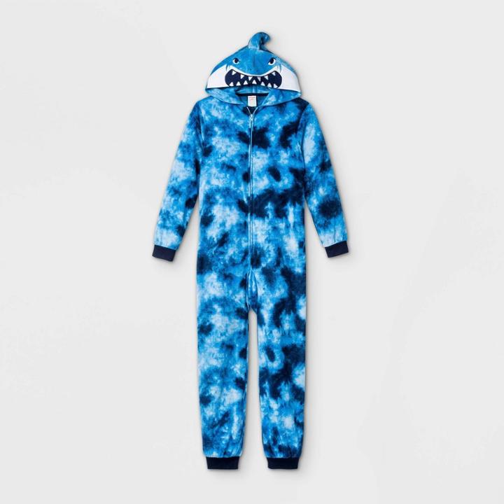 Boys' Shark Tie-dye Union Suit - Cat & Jack Blue