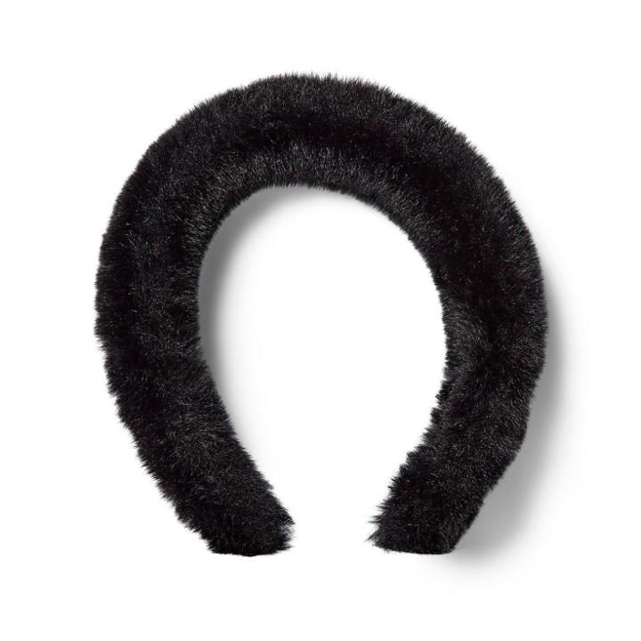 Faux Fur Padded Headband - Sandy Liang X Target Black