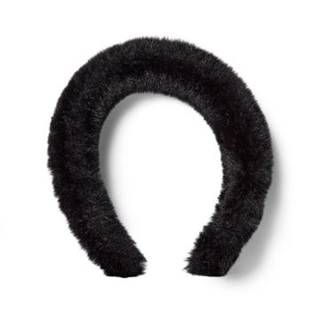 Faux Fur Padded Headband - Sandy Liang X Target Black