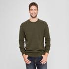 Men's Standard Fit Crew Neck Sweater - Goodfellow & Co Olive Heather