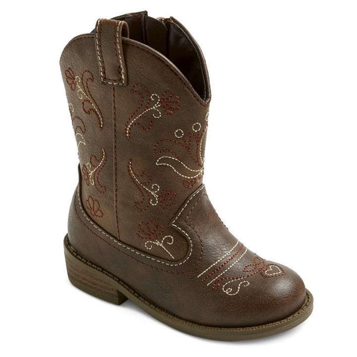 Toddler Girls' Chloe Classic Cowboy Western Boots - Cat & Jack Brown