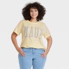 Grayson Threads Women's Plus Size Maui Short Sleeve Graphic T-shirt - Yellow