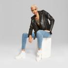 Women's Faux Leather Moto Jacket - Wild Fable Black