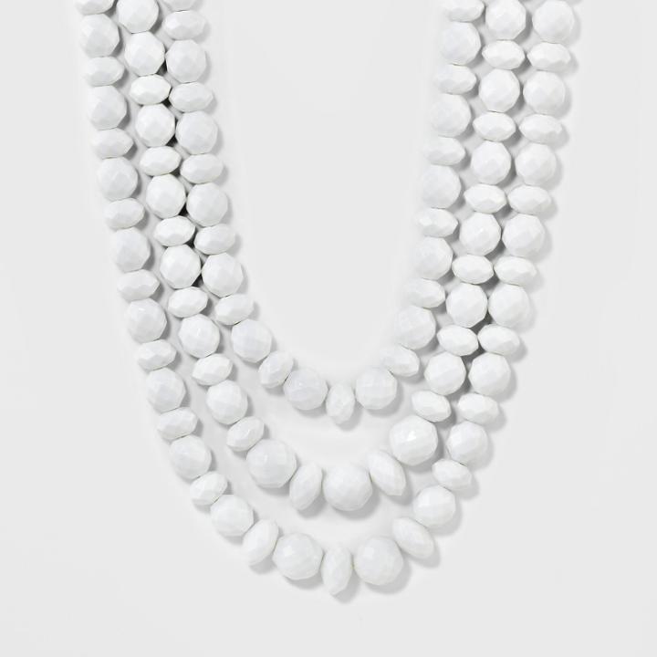 Sugarfix By Baublebar Bold Beaded Statement Necklace - White, Girl's