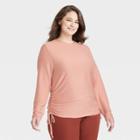 Women's Plus Size Long Sleeve Round Neck Side-tie Pullover Top - A New Day