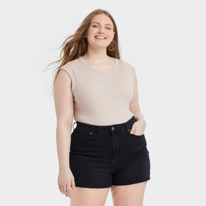 Women's Plus Size Bodysuit - Universal Thread Taupe
