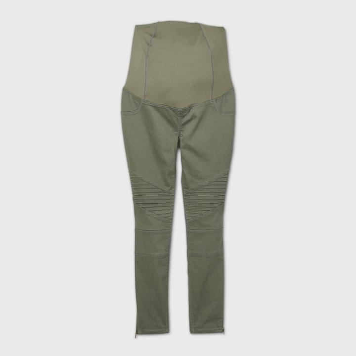 Maternity Crossover Panel Utility Jeggings - Isabel Maternity By Ingrid & Isabel Olive