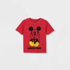 Disney Toddler Boys' Mickey Mouse 'ladies Man' Valentine's Day Short Sleeve Graphic T-shirt - Red