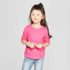 Toddler Girls' Long Sleeve T-shirt - Cat & Jack Paradise Pink