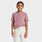 Boys' Short Sleeve Henley T-shirt - Cat & Jack Red