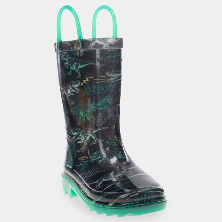 Toddler Boys' Western Chief Pull-on Rain Boots - Charcoal Gray